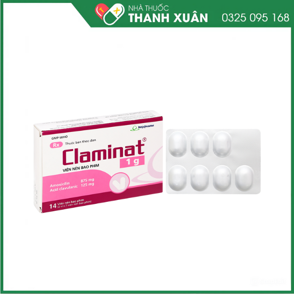 Thuốc Claminat 1g Imexpharm điều trị nhiễm khuẩn